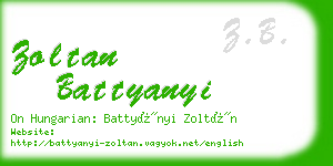 zoltan battyanyi business card